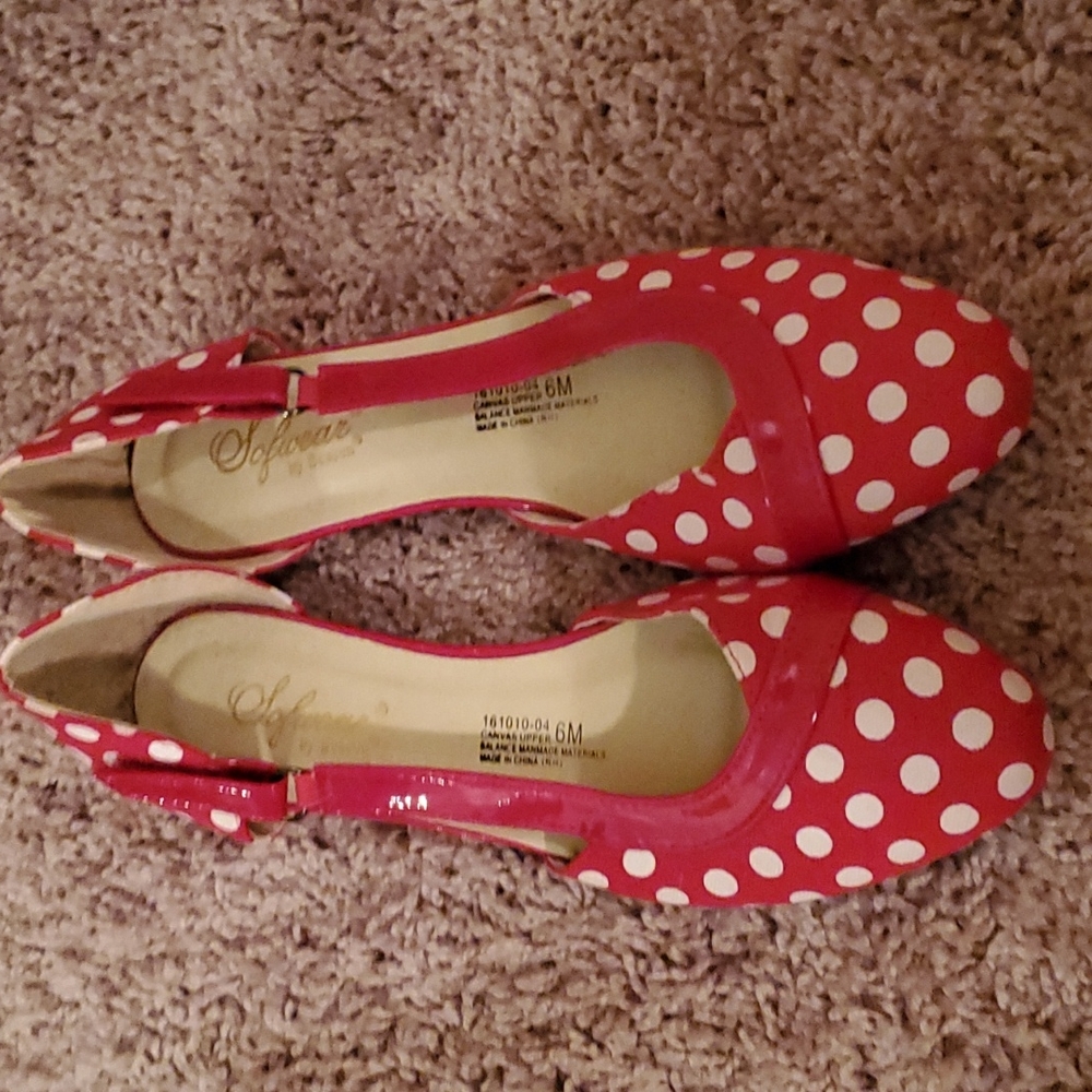 RED Polka Dot Minnie Mouse shoes